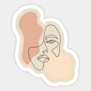 Girl face asthetic Sticker